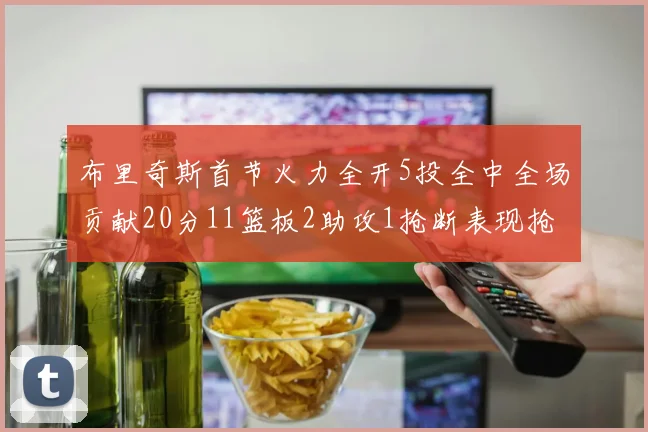 布里奇斯首节火力全开5投全中全场贡献20分11篮板2助攻1抢断表现抢眼